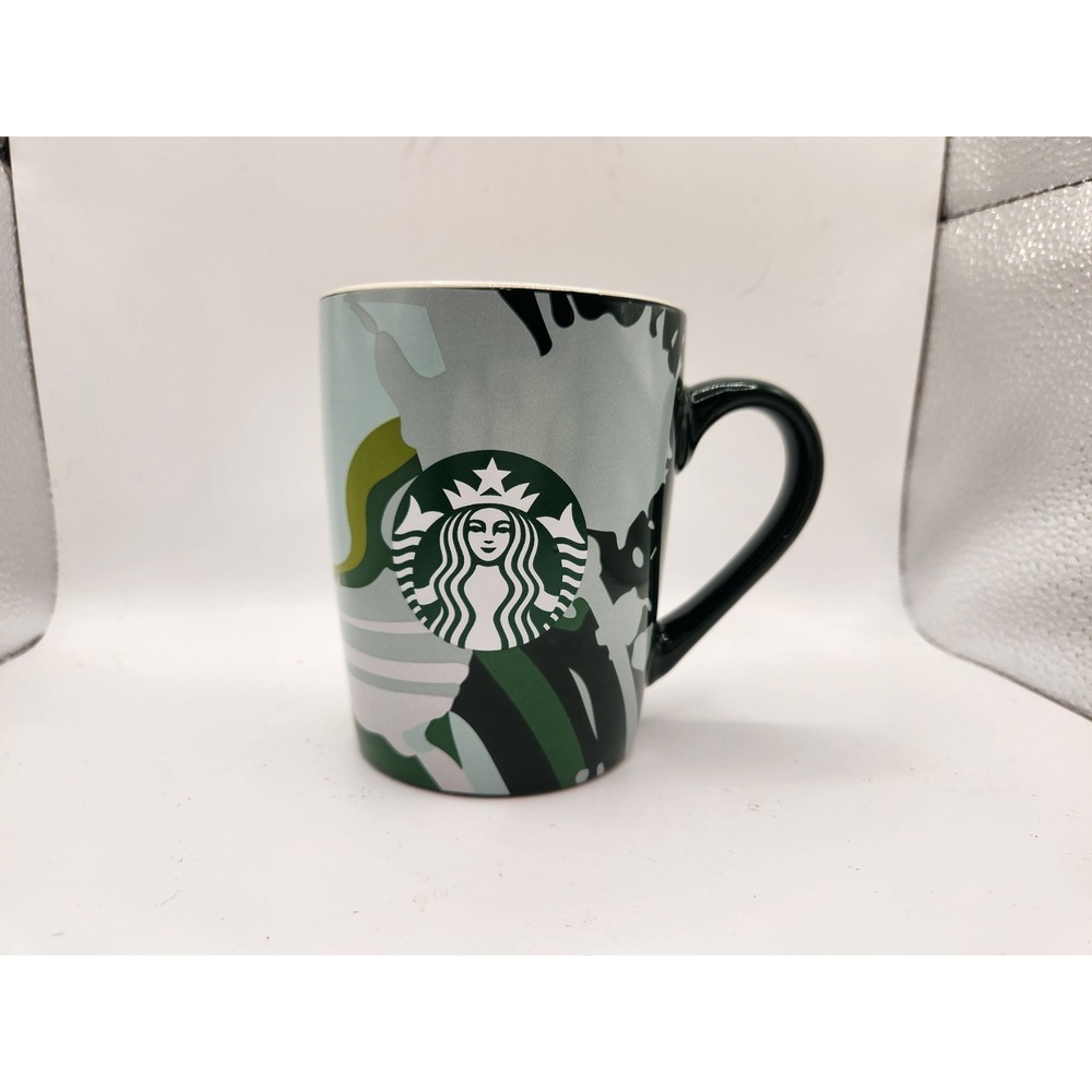 Starbucks Collectors Series, 10oz Coffee Ceramic Mug Cup, Green Splash 2021